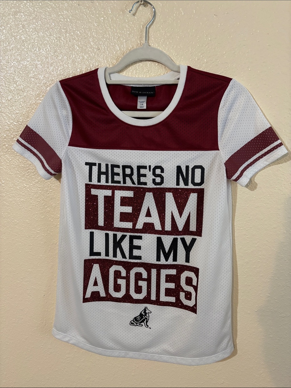 5th & Ocean Maroon and White Girls' Team Graphic Tee